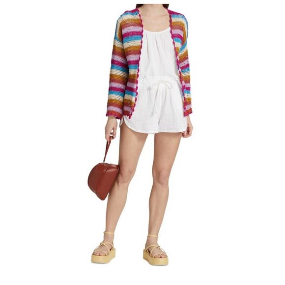 XIRENA NWT Carsyn Cardigan Crochet Rainbow Size XS Dreamstate $210 MSRP Boho - Picture 10 of 10